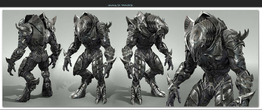 Intense Battle Between The Majestic Halo Arbiter. Wallpaper