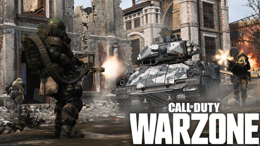 Intense Battle In Call Of Duty With Powerful Vehicles Wallpaper