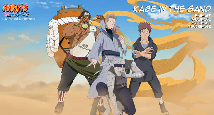 Intense Battle Of The Kages In The World Of Naruto Wallpaper