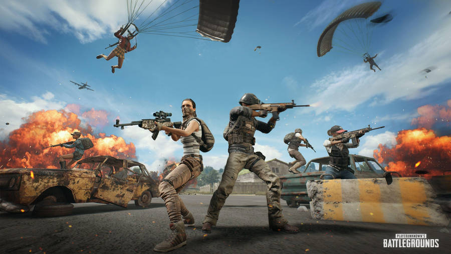 Intense Battle Royale Action With Pubg Lite Wallpaper