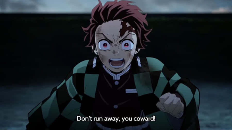Intense Battle Scene From Demon Slayer Anime Series Wallpaper