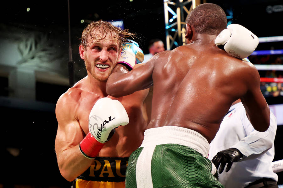 Intense Boxing Match Of Logan Paul Wallpaper