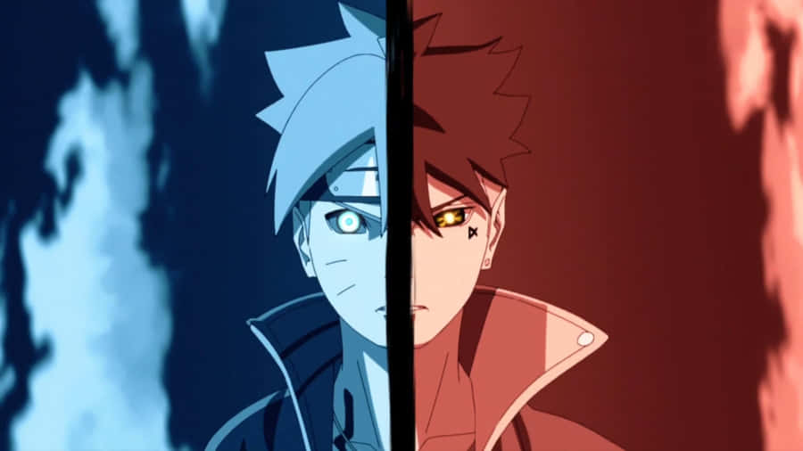 Intense Clash Between Boruto And Kawaki Wallpaper