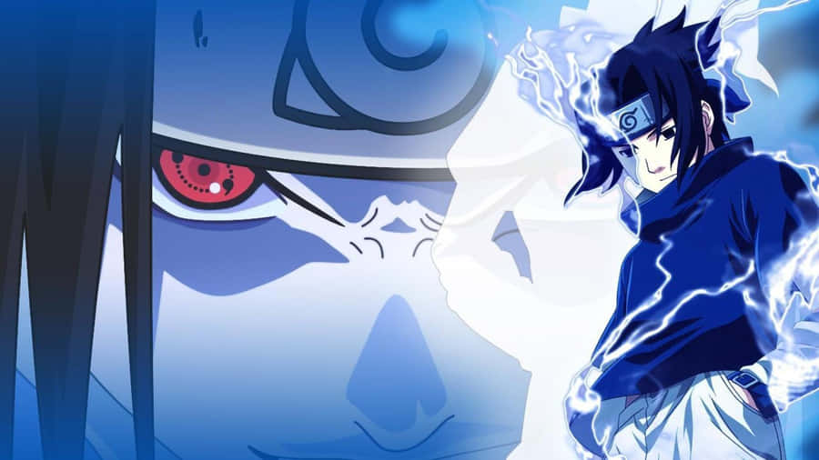 Intense Concentration Of Blue Sasuke Wallpaper