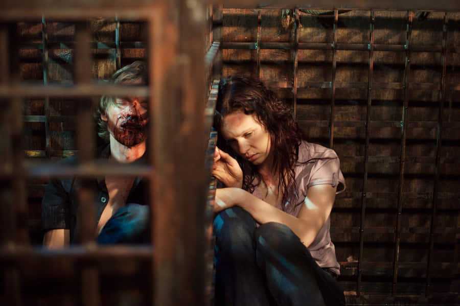 Intense Distressin Dark Setting Wallpaper