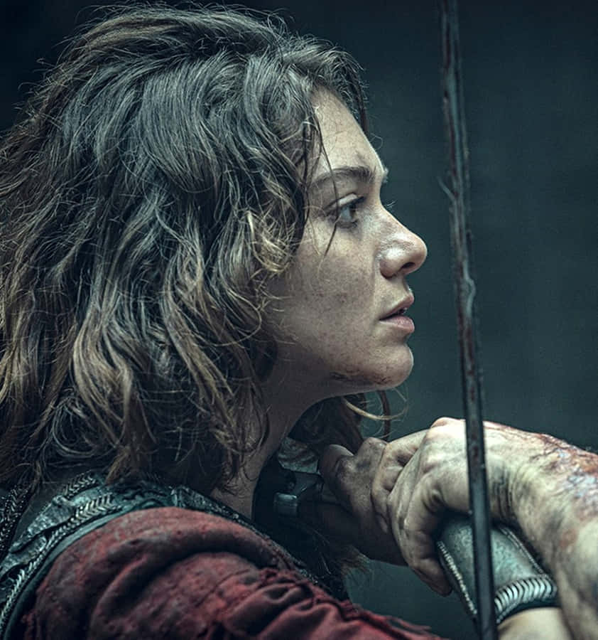 Intense Female Warrior Profile Wallpaper