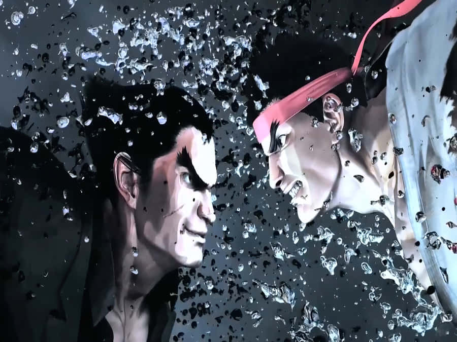 Intense Fighters Water Splash Wallpaper