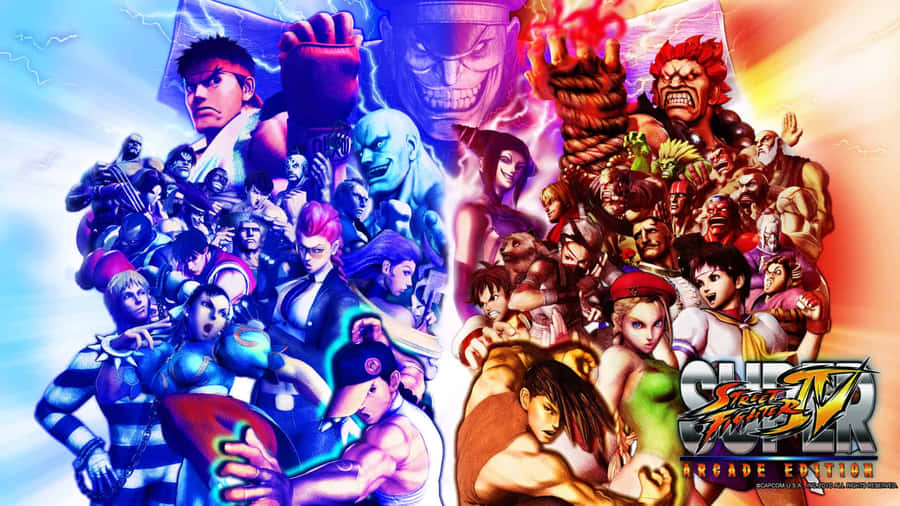 Intense Fighting Game Action Scene Wallpaper