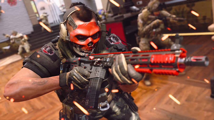 Intense First Person Shooter Action Scene Wallpaper