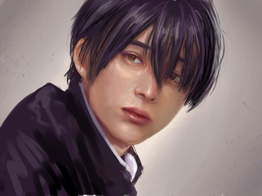 Intense Gaze Anime Character Wallpaper