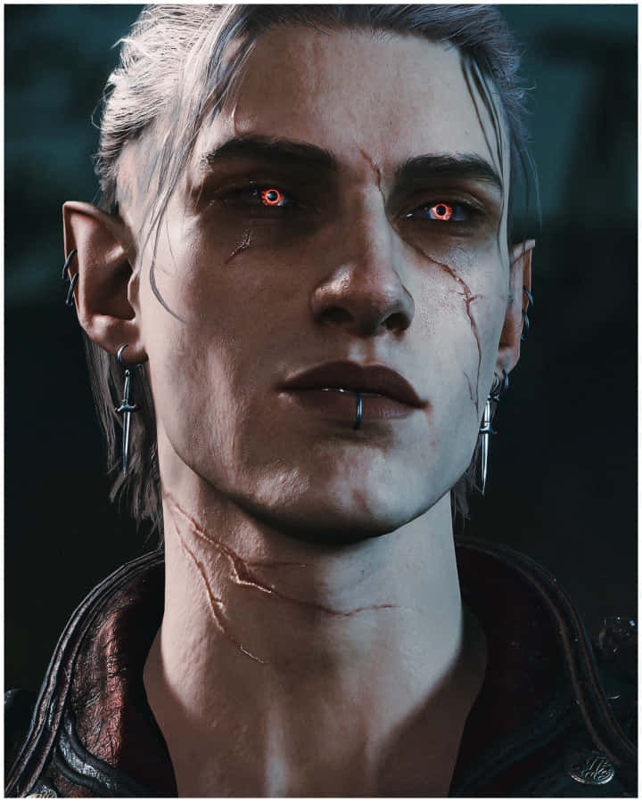 Intense Gaze Elven Character Wallpaper