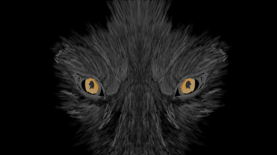 Intense Gaze Of A Wolf Wallpaper