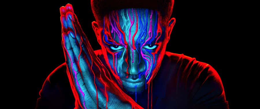 Intense_ Glowing_ Face_ Art_ Portrait Wallpaper