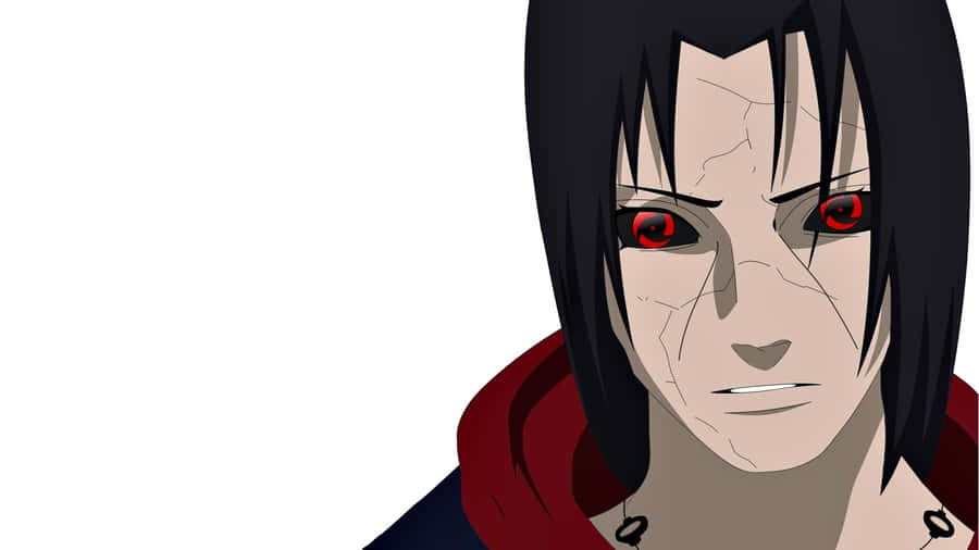 Intense Itachi Uchiha Anime Portrait Wallpaper
