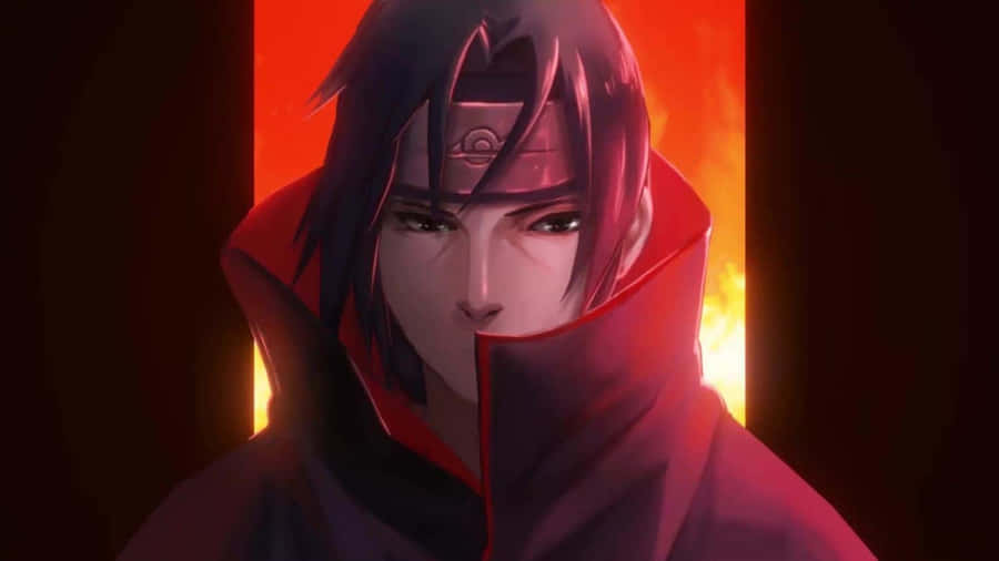 Intense Itachi Uchiha Portrait Wallpaper