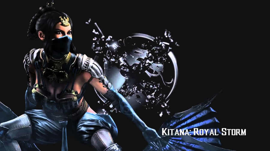 Intense Kitana From Mortal Kombat Action Scene Wallpaper