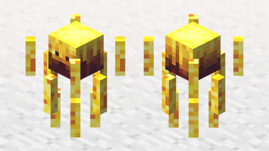 Intense Minecraft Blaze Battle In The Nether Wallpaper