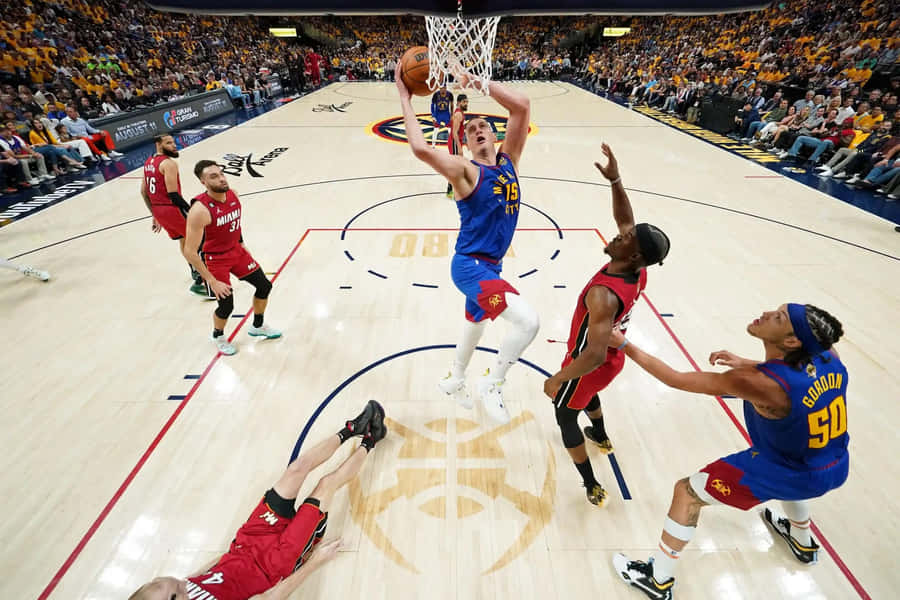 Intense Nba Game Action Wallpaper