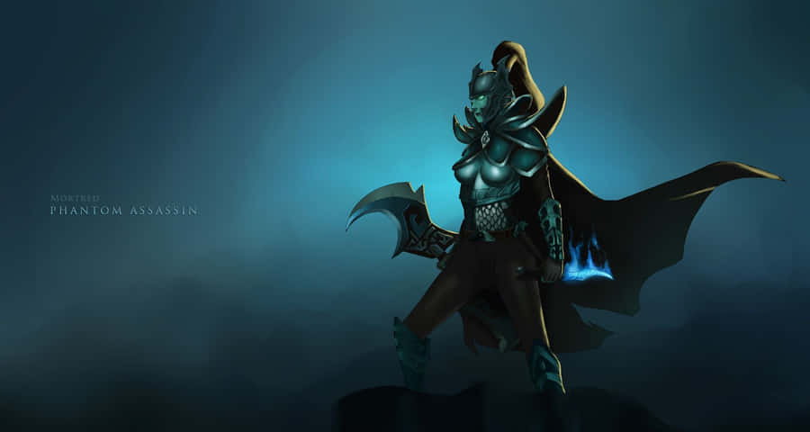 Intense Phantom Assassin In Battle Wallpaper