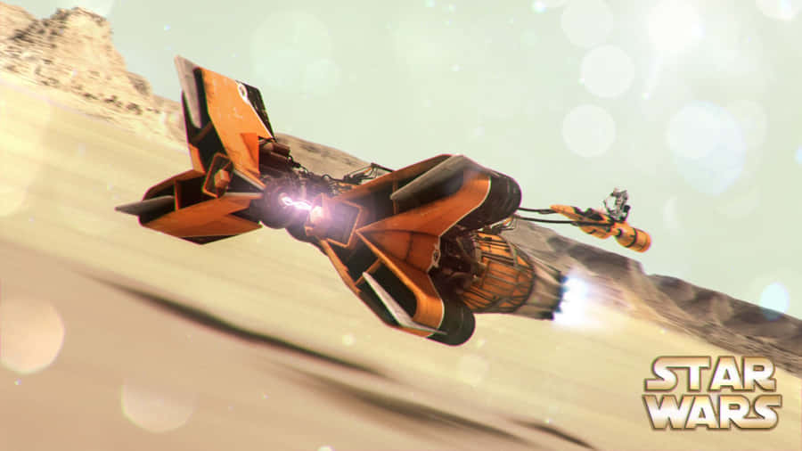 Intense Podrace Action In High Definition Wallpaper