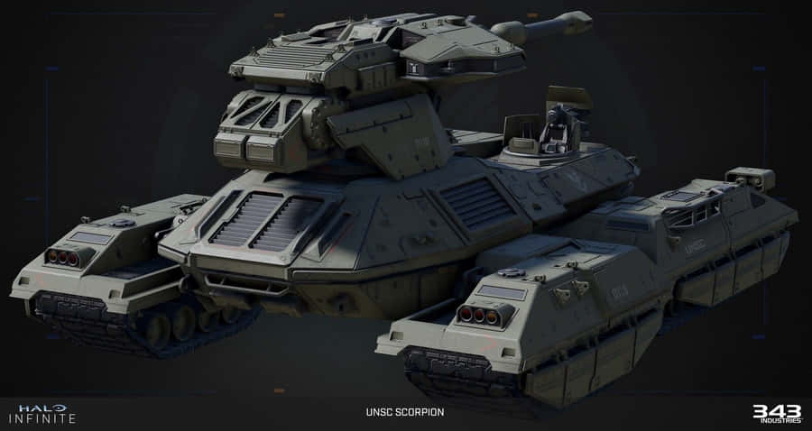 Intense Scorpion Halo Battle Scene Wallpaper