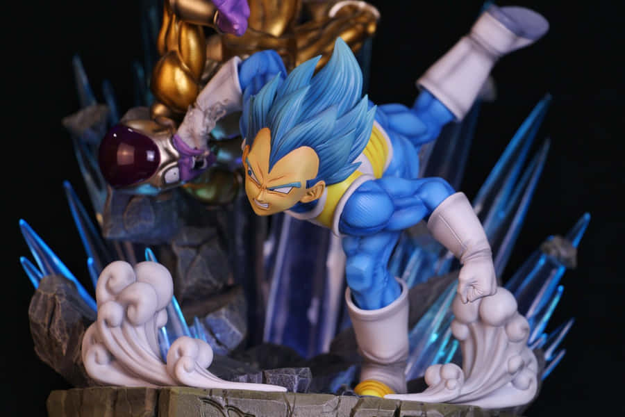 Intense Showdown Between Vegeta And Frieza Wallpaper