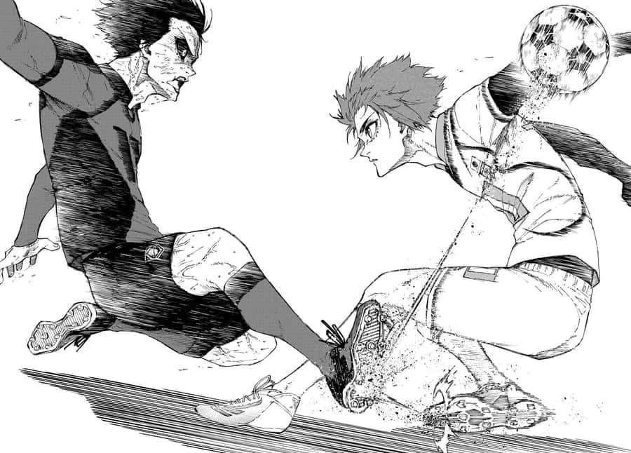 Intense Soccer Duel Blue Lock Manga Wallpaper