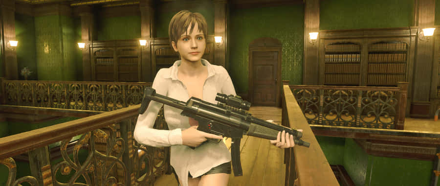 Intense Stare From Rebecca Chambers Wallpaper