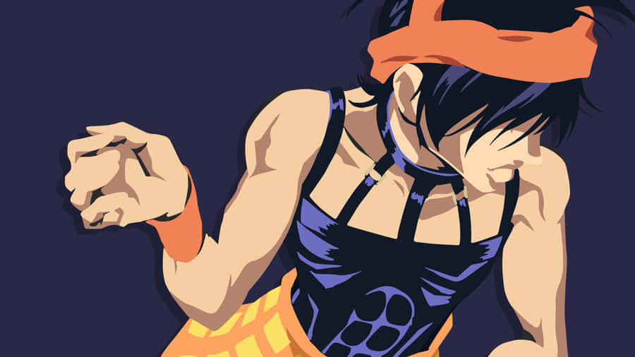 Intense Stare Of Narancia Ghirga - Jojo's Bizarre Adventure Character Wallpaper