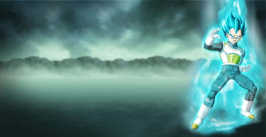 Intense Vegeta Art In High-resolution Wallpaper Wallpaper