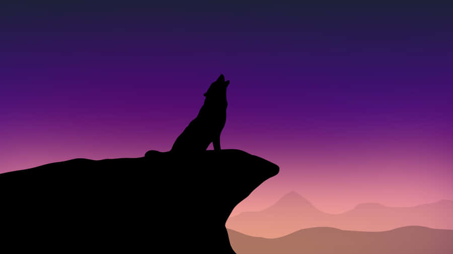 Intense Wolf Stare In Minimalism Wallpaper