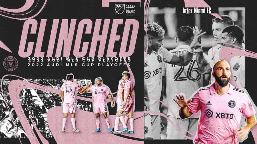 Inter Miami Fc Audi 2022 Mls Cup Playoffs Graphic Art Wallpaper