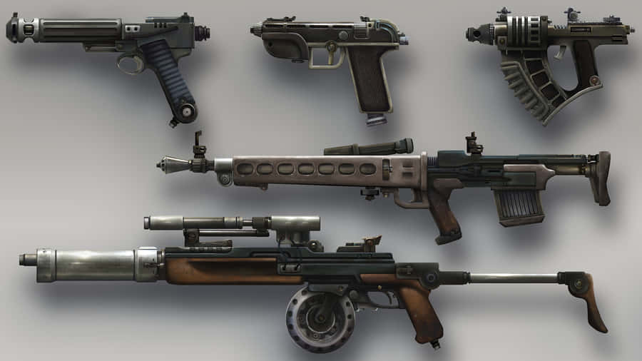 Intergalactic Warrior With Blaster Rifle Wallpaper