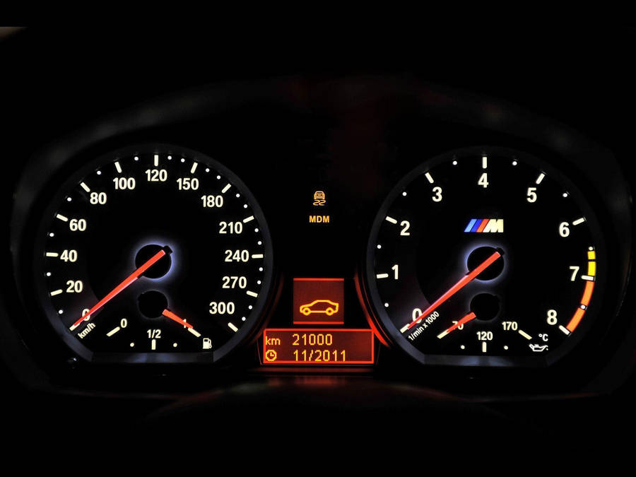 Interior Shot Of A Sophisticated Bmw M Series Dashboard. Wallpaper