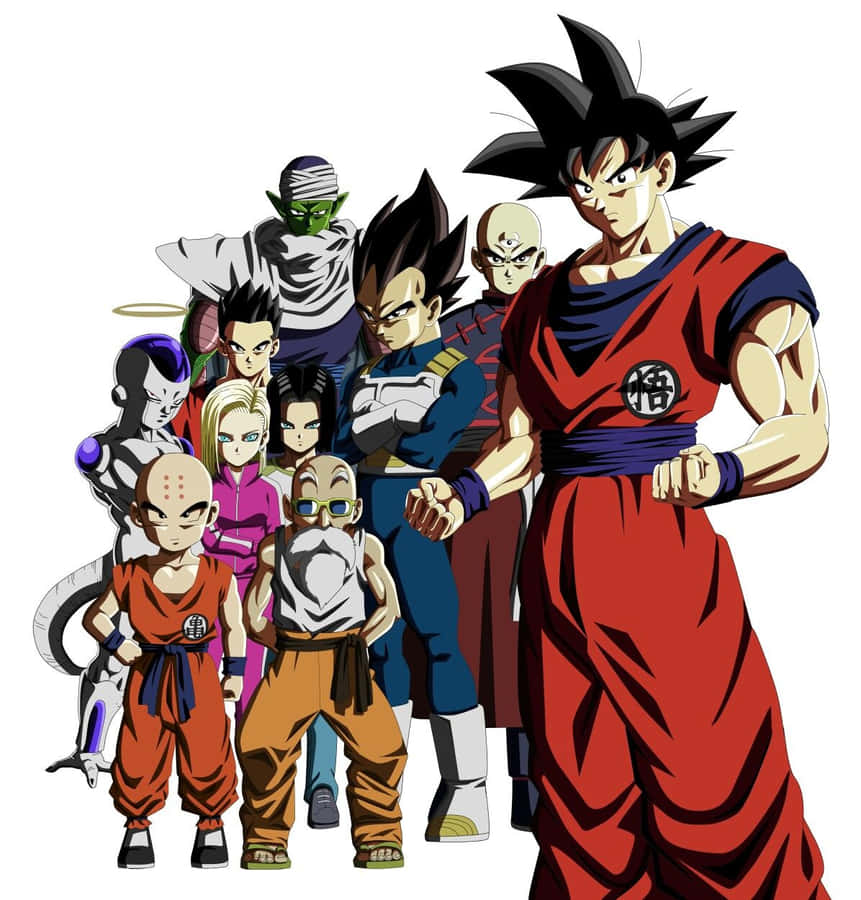 Intertwined Paths Of Dragon Ball Characters Wallpaper