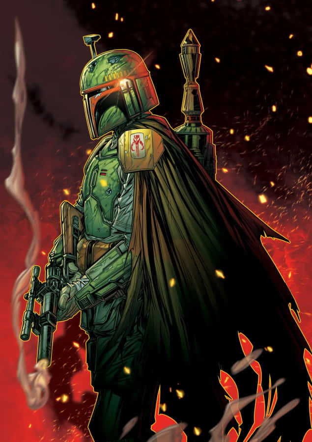 Intimidating Bounty Hunters Ready For Action Wallpaper