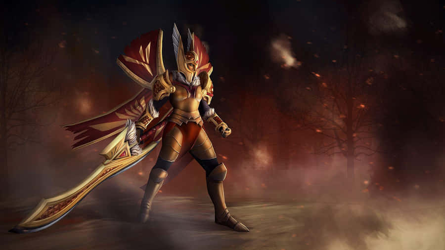 Intimidating Legion Commander In Battle Wallpaper