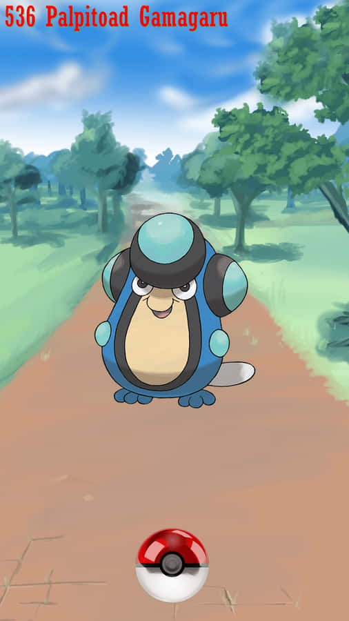 Intimidating Palpitoad Geared Up For Battle Wallpaper