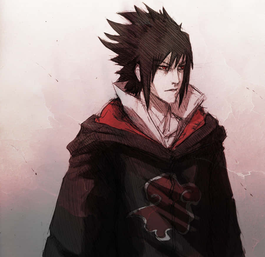 Intimidating Presence Of Akatsuki Sasuke Wallpaper