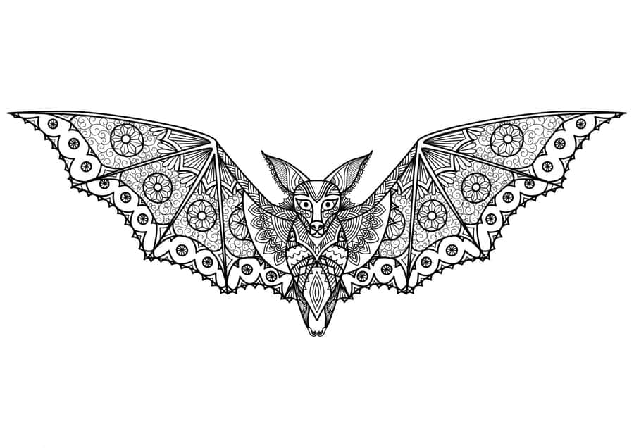 Intricate Bat Design Desktop Wallpaper