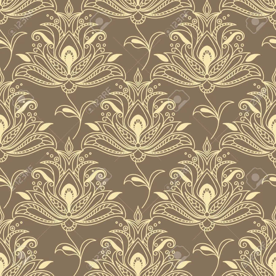 Intricate Brown Flowers [wallpaper] Wallpaper