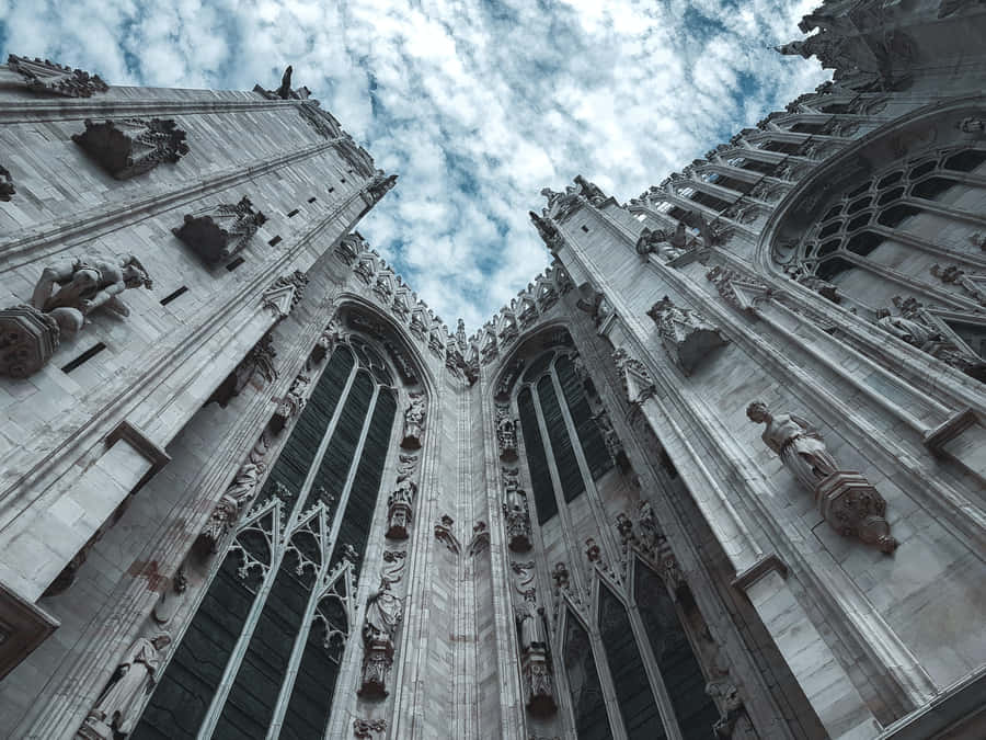 Intricate Gray Building [wallpaper] Wallpaper