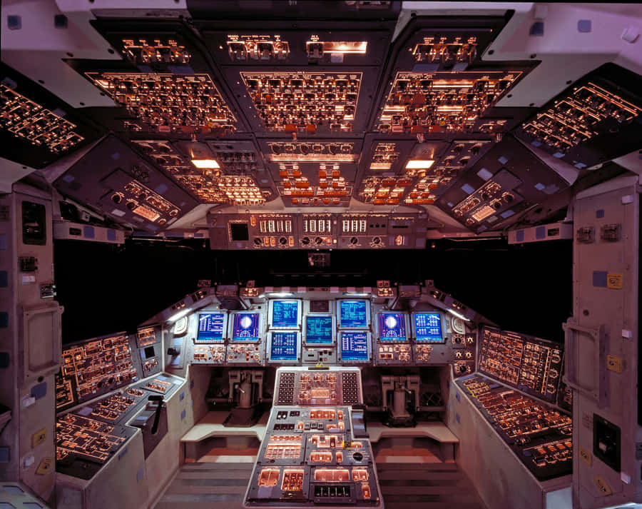 Intricate Spaceship Cockpit Wallpaper
