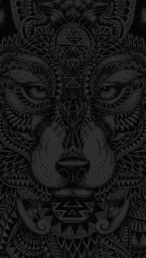 Intricate_ Wolf_ Mandala_ Artwork Wallpaper