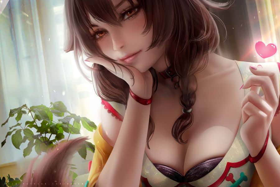 Inugami Korone - Channeling Her Endearing Charm Wallpaper