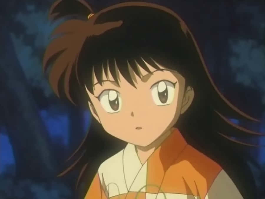 Inuyasha And Rin Sharing A Sweet Moment Together Wallpaper