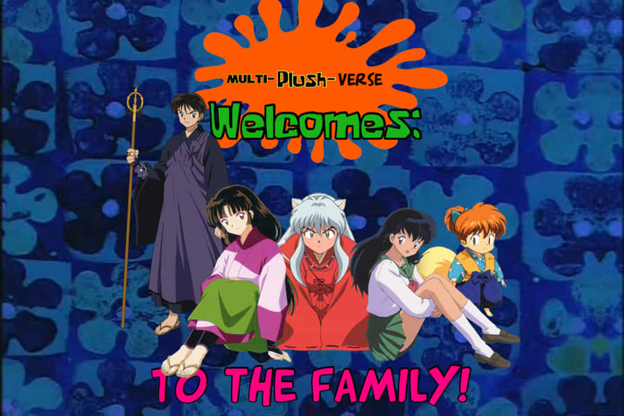Inuyasha Characters Welcome Banner Wallpaper