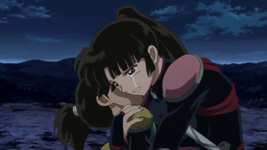 Inuyasha Sango Emotional Moment Wallpaper