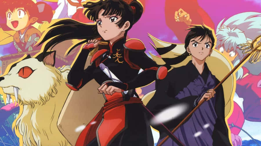 Inuyashaand Sango Adventure Team Wallpaper