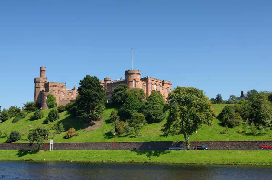 Inverness Castle Scotland Sunny Day Wallpaper